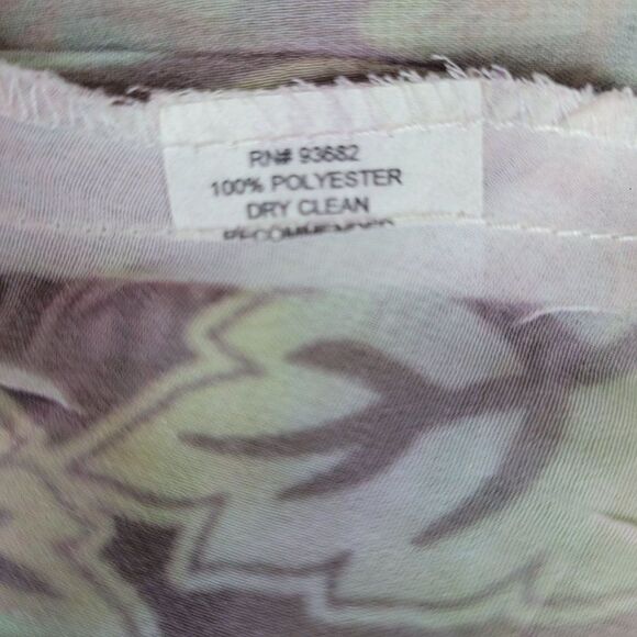 Sheer Baby Doll Top M White Multicolor Floral Puff Sleeve Ruched Fairy Core - Picture 3 of 9